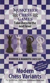 Musketeer Chess Variant Kit - Warrior & Mammoth - Black & White