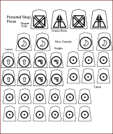Promoted Shogi Pieces in Black and White