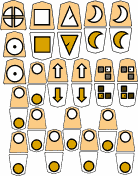 Original Set of Symbolic Shogi Pieces