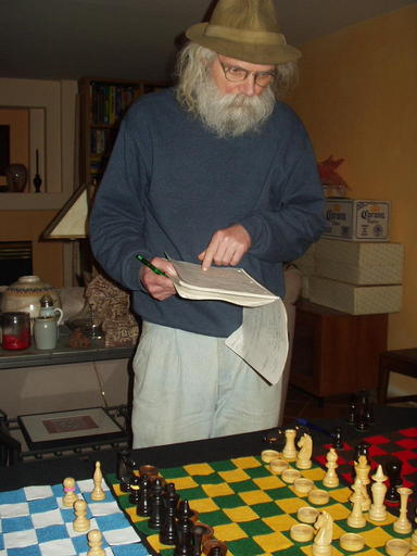 Figure 12. John ponders the board