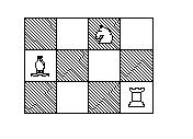 example of Knight seeing both the Bishop and Rook - the Bishop and Rook do not see each other